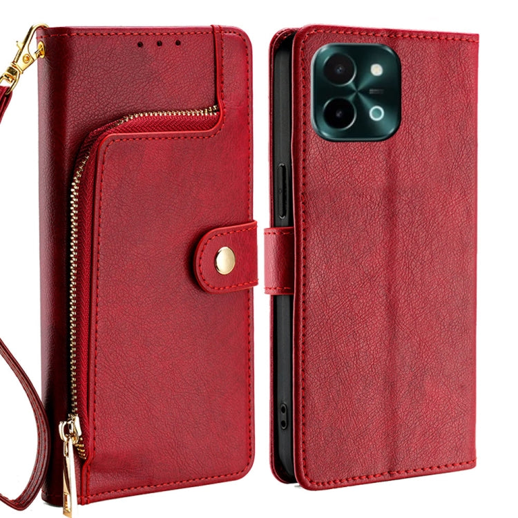 Custodia per cellulare in pelle con cerniera, For vivo V50 5G, For vivo X200 Pro 5G, For vivo Y300 Pro 5G, For vivo S19 Pro, For vivo S19, For vivo Y28 4G