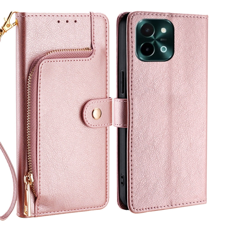 Custodia per cellulare in pelle con cerniera, For vivo V50 5G, For vivo X200 Pro 5G, For vivo Y300 Pro 5G, For vivo S19 Pro, For vivo S19, For vivo Y28 4G