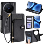 Custodia per cellulare in pelle con cerniera, For vivo V50 5G, For vivo X200 Pro 5G, For vivo Y300 Pro 5G, For vivo S19 Pro, For vivo S19, For vivo Y28 4G