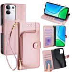 Custodia per cellulare in pelle con cerniera, For vivo iQOO Neo 10 5G Global, For vivo X200s 5G, For vivo Y39 5G Global, For vivo V50 Lite 5G, For vivo Y29s 5G / Y04 4G, For vivo Y29 4G Global