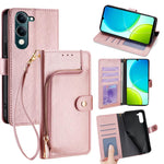 Custodia per cellulare in pelle con cerniera, For vivo iQOO Neo 10 5G Global, For vivo X200s 5G, For vivo Y39 5G Global, For vivo V50 Lite 5G, For vivo Y29s 5G / Y04 4G, For vivo Y29 4G Global