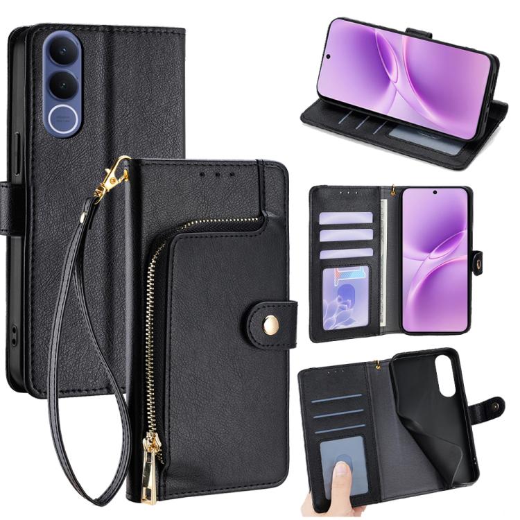 Custodia per cellulare in pelle con cerniera per Vivo X300s e modelli