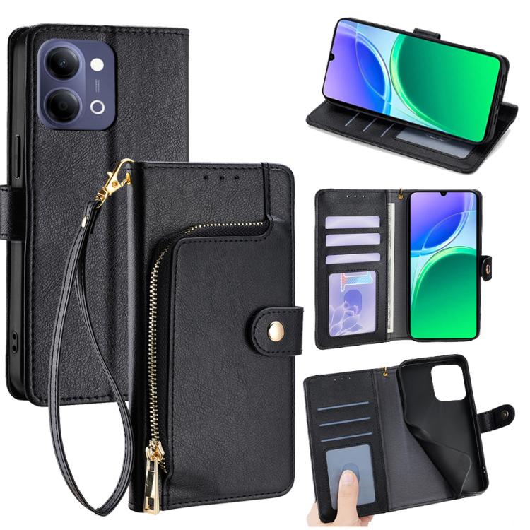 Custodia per cellulare in pelle con cerniera per Vivo X300s e modelli