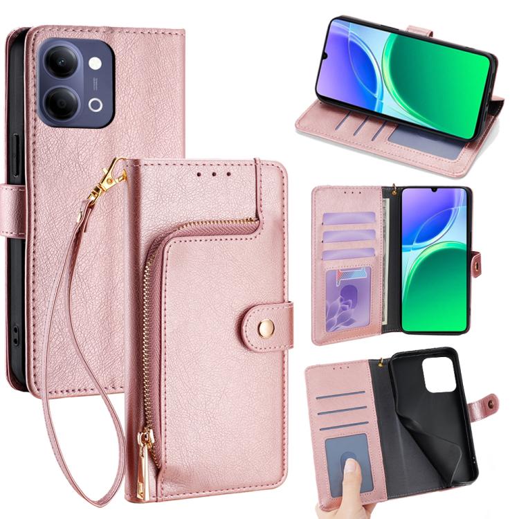 Custodia per cellulare in pelle con cerniera per Vivo X300s e modelli
