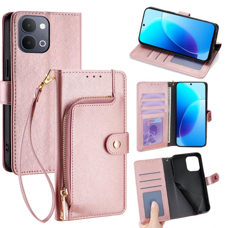 Custodia per cellulare in pelle con cerniera per Vivo X300s e modelli