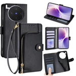 Custodia per cellulare in pelle con cerniera per Vivo X300s e modelli