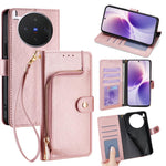Custodia per cellulare in pelle con cerniera per Vivo X300s e modelli