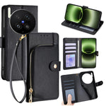 Custodia per cellulare in pelle con cerniera per Vivo X300s e modelli