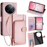 Custodia per cellulare in pelle con cerniera, For vivo V50 5G, For vivo X200 Pro 5G, For vivo Y300 Pro 5G, For vivo S19 Pro, For vivo S19, For vivo Y28 4G