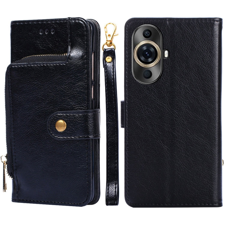 Custodia pelle con cerniera per Huawei Pura 70 Pro e Nova