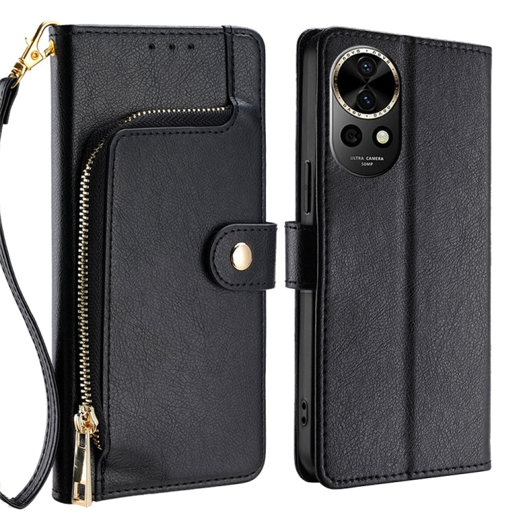 Custodia pelle con cerniera per Huawei Pura 70 Pro e Nova