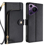 Custodia pelle con cerniera per Huawei Pura 70 Pro e Nova