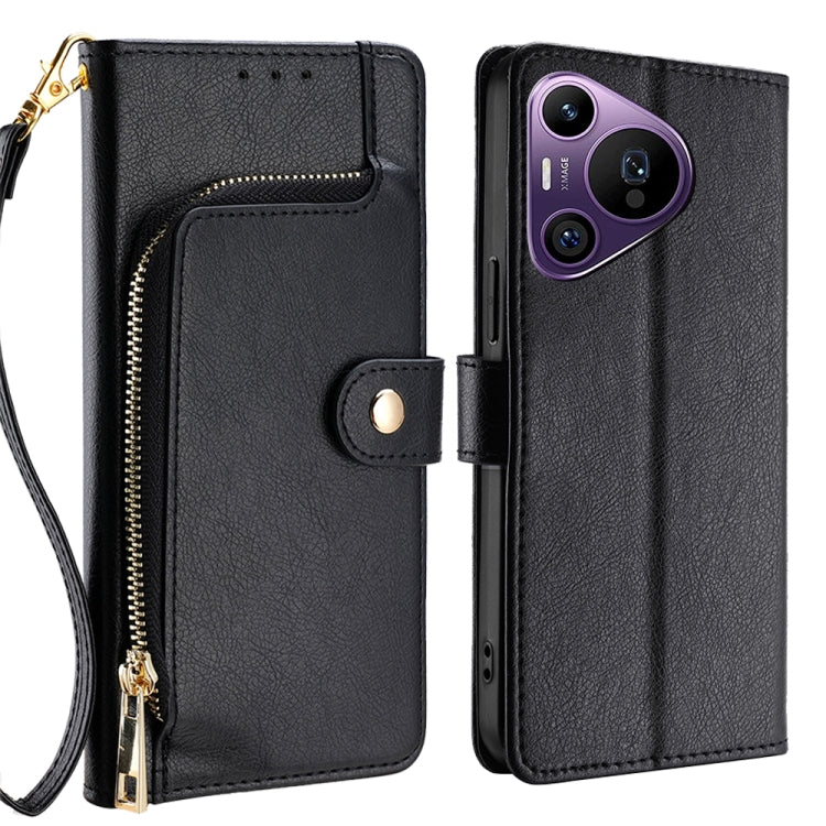 Custodia pelle con cerniera per Huawei Pura 70 Pro e Nova