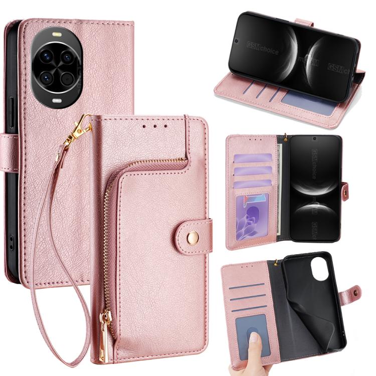 Custodia per cellulare in pelle con cerniera, For Huawei Mate 80 5G, For Huawei Maimang 40 5G, For Huawei Pura 80 5G, For Huawei nova 14 Ultra 5G, For Huawei nova 14 Pro 5G, For Huawei nova 14 5G