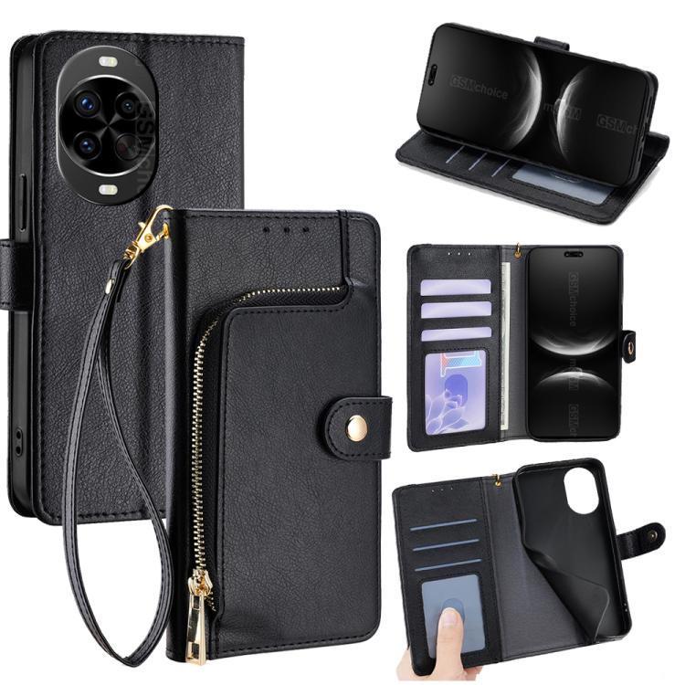 Custodia per cellulare in pelle con cerniera, For Huawei Mate 80 5G, For Huawei Maimang 40 5G, For Huawei Pura 80 5G, For Huawei nova 14 Ultra 5G, For Huawei nova 14 Pro 5G, For Huawei nova 14 5G