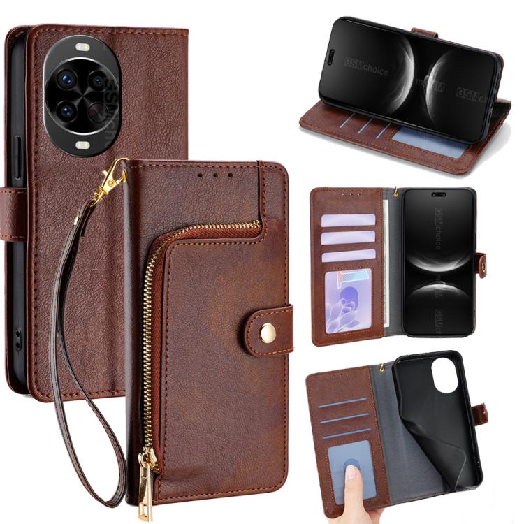 Custodia per cellulare in pelle con cerniera, For Huawei Mate 80 5G, For Huawei Maimang 40 5G, For Huawei Pura 80 5G, For Huawei nova 14 Ultra 5G, For Huawei nova 14 Pro 5G, For Huawei nova 14 5G
