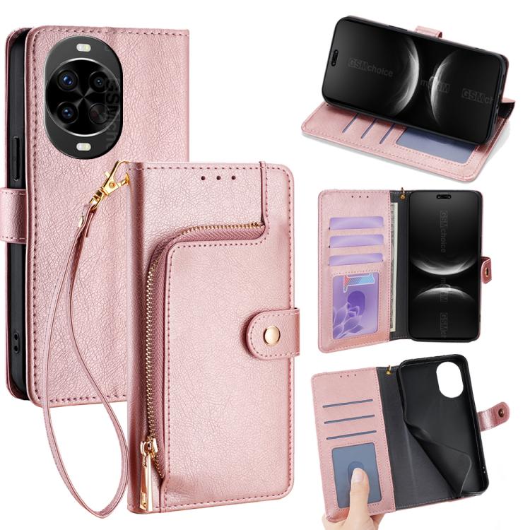 Custodia per cellulare in pelle con cerniera, For Huawei Mate 80 5G, For Huawei Maimang 40 5G, For Huawei Pura 80 5G, For Huawei nova 14 Ultra 5G, For Huawei nova 14 Pro 5G, For Huawei nova 14 5G