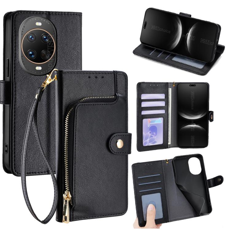 Custodia per cellulare in pelle con cerniera, For Huawei Mate 80 5G, For Huawei Maimang 40 5G, For Huawei Pura 80 5G, For Huawei nova 14 Ultra 5G, For Huawei nova 14 Pro 5G, For Huawei nova 14 5G