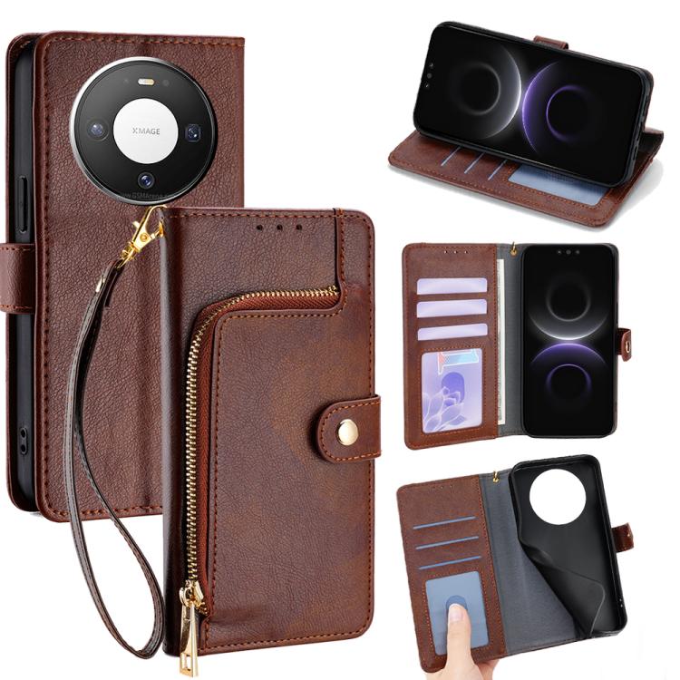 Custodia per cellulare in pelle con cerniera, For Huawei Mate 80 5G, For Huawei Maimang 40 5G, For Huawei Pura 80 5G, For Huawei nova 14 Ultra 5G, For Huawei nova 14 Pro 5G, For Huawei nova 14 5G