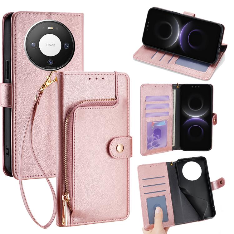 Custodia per cellulare in pelle con cerniera, For Huawei Mate 80 5G, For Huawei Maimang 40 5G, For Huawei Pura 80 5G, For Huawei nova 14 Ultra 5G, For Huawei nova 14 Pro 5G, For Huawei nova 14 5G