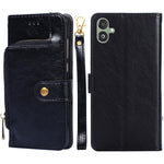 Custodia portafoglio in pelle con cerniera per Samsung Galaxy M55