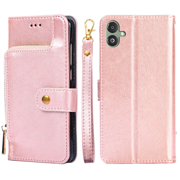 Custodia portafoglio in pelle con cerniera per Samsung Galaxy M55