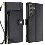 Custodia portafoglio in pelle con cerniera per Samsung Galaxy M55
