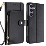 Custodia portafoglio in pelle con cerniera per Samsung Galaxy M55