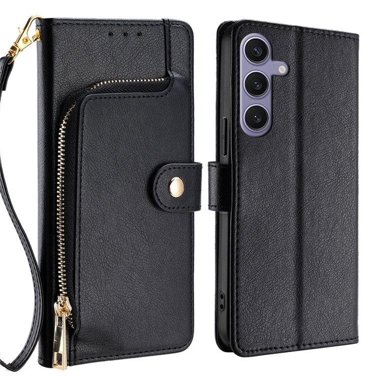 Custodia portafoglio in pelle con cerniera per Samsung Galaxy M55