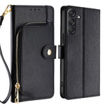 Custodia portafoglio in pelle con cerniera per Samsung Galaxy M55