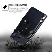 Custodia portafoglio in pelle con cerniera per Samsung Galaxy M55