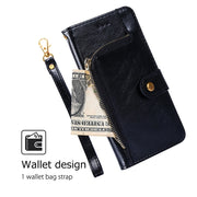 Custodia portafoglio in pelle con cerniera per Samsung Galaxy M55