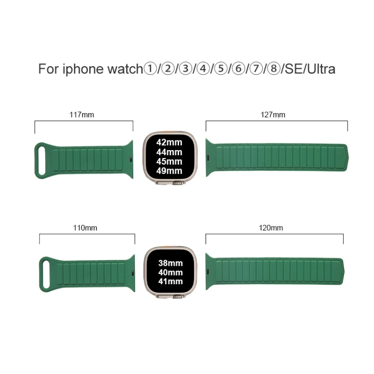 Cinturino per orologio in silicone magnetico ad anello, For Apple Watch 8 45mm