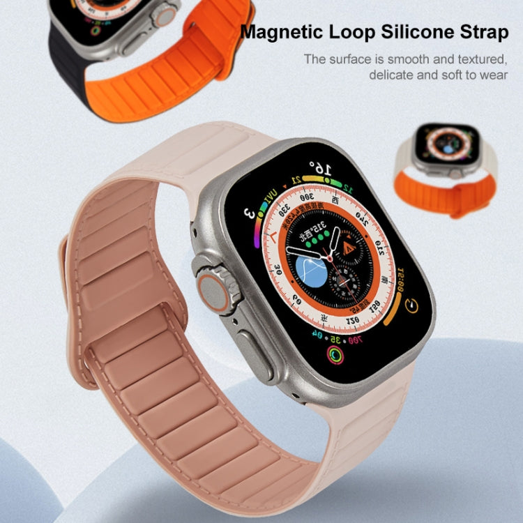 Cinturino per orologio in silicone magnetico ad anello, For Apple Watch 7 45mm