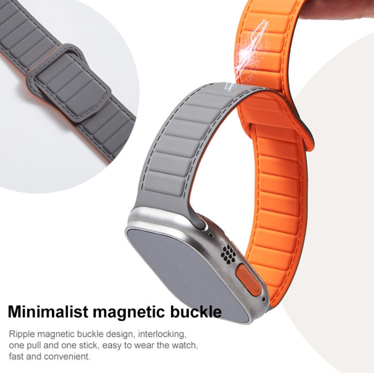 Cinturino per orologio in silicone magnetico ad anello, For Apple Watch 9 45mm