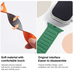 Cinturino per orologio in silicone magnetico ad anello, For Apple Watch 7 45mm