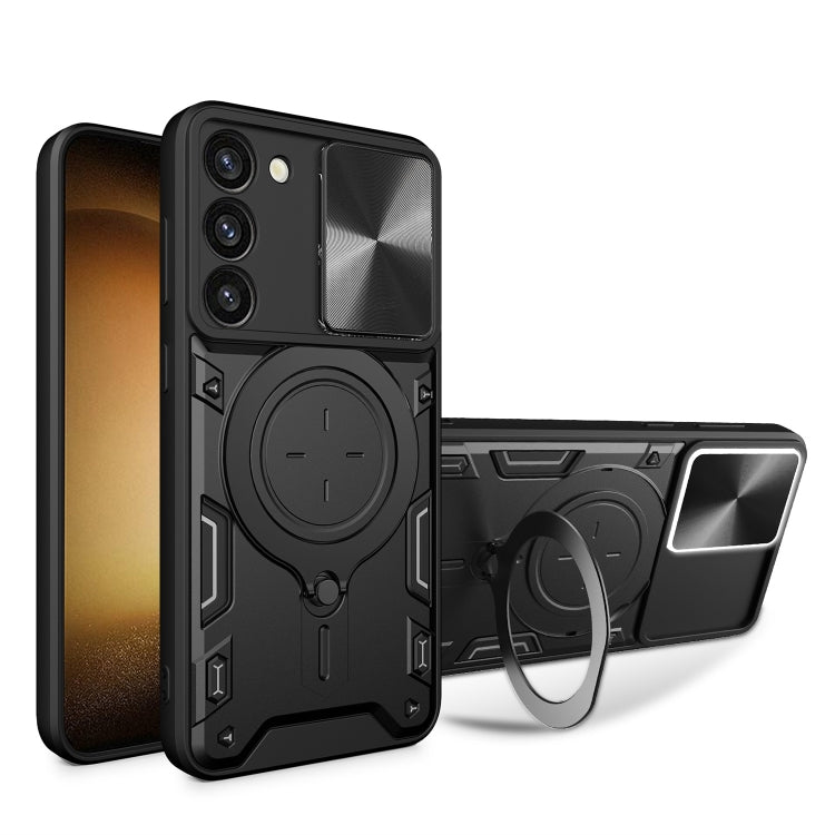 Custodia TPU con copriobiettivo scorrevole per Galaxy S23+