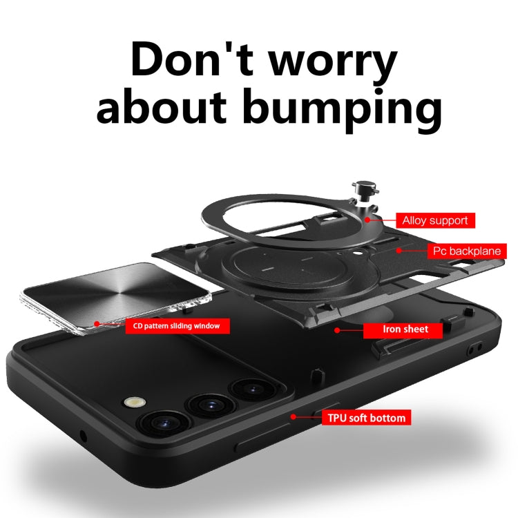 Custodia TPU con copriobiettivo scorrevole per Galaxy S23+