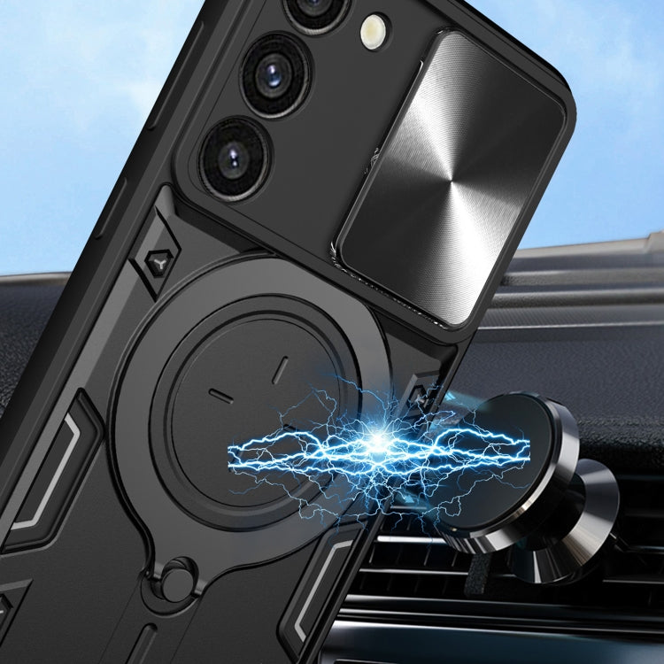 Custodia TPU con copriobiettivo scorrevole per Galaxy S23+