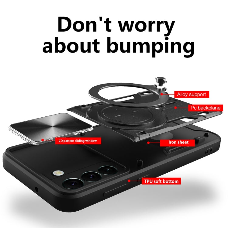 Custodia TPU con copri camera scorrevole per Samsung Galaxy S22 5