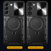 Custodia TPU con copri camera scorrevole per Samsung Galaxy S22 5