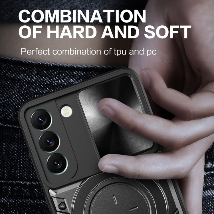 Custodia TPU con copri camera scorrevole per Samsung Galaxy S22 5