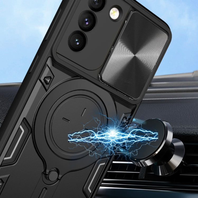 Custodia TPU con copri camera scorrevole per Samsung Galaxy S21 5