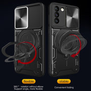 Custodia TPU con copri camera scorrevole per Samsung Galaxy S21 5