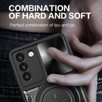 Custodia TPU con copri camera scorrevole per Samsung Galaxy S21 5