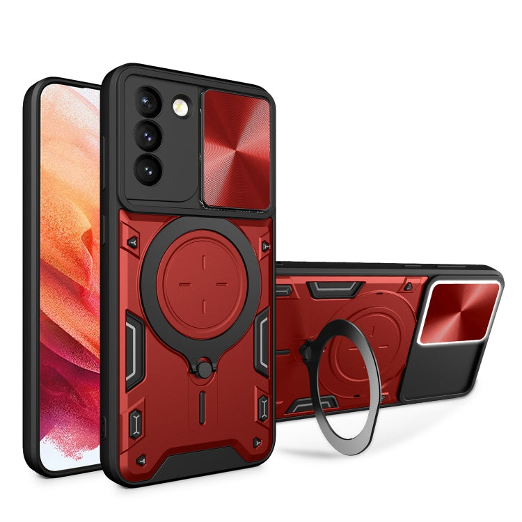 Custodia TPU con copri camera scorrevole per Samsung Galaxy S21 5