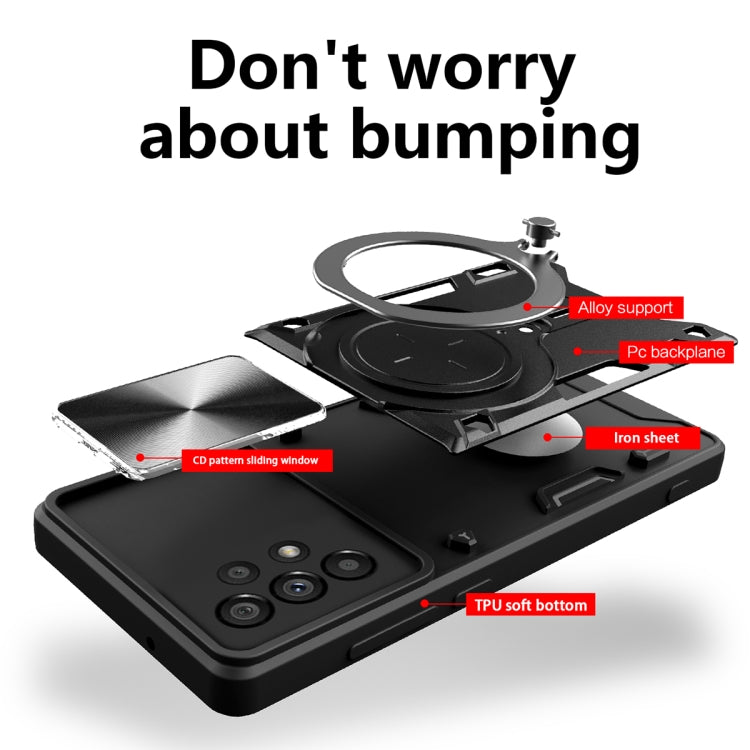 Custodia TPU con copri camera scorrevole per Samsung Galaxy S22 U