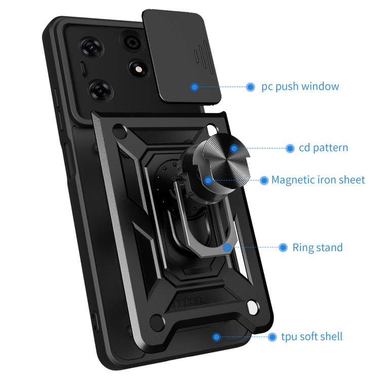 Cover fotocamera scorrevole in TPU e PC per Tecno Spark 10 Pro