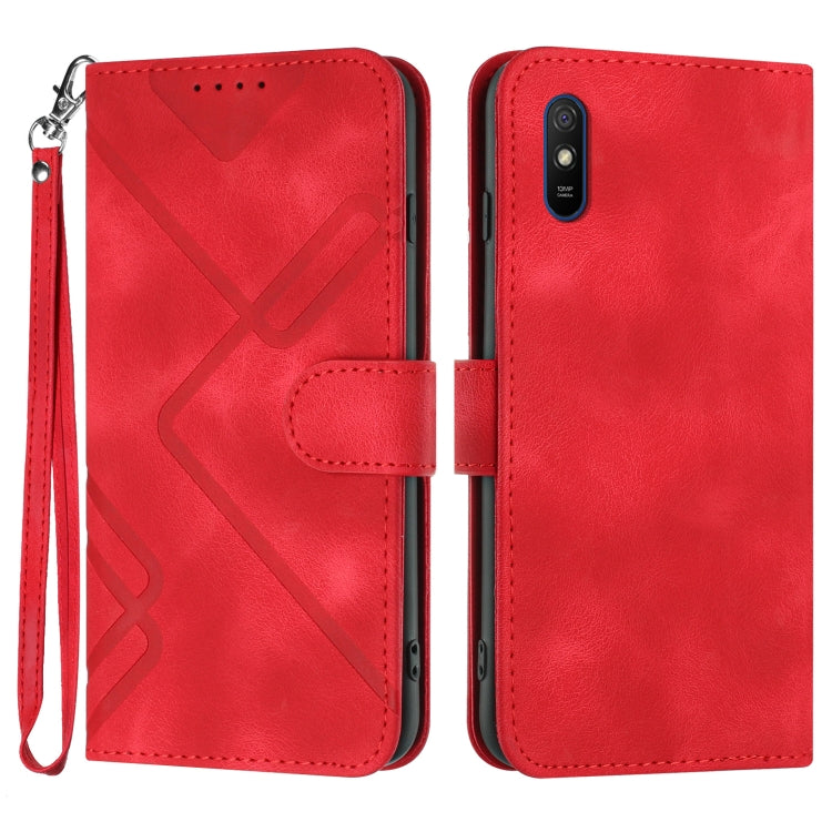 Custodia per cellulare in pelle con motivo a linea, For Xiaomi Redmi 9A/9AT/9i, For Xiaomi Redmi 9/9 Prime/Poco M2, For Xiaomi Mi 11 Lite 4G/5G, For Xiaomi Redmi Note 10 5G