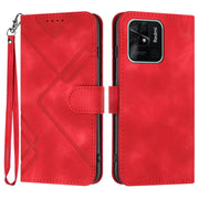 Custodia per cellulare in pelle con motivo a linea, For Xiaomi Redmi 10 Power, For Xiaomi Redmi 10A 4G, For Xiaomi Redmi 10C Global/10 India, For Xiaomi Redmi Note 11S 4G Global